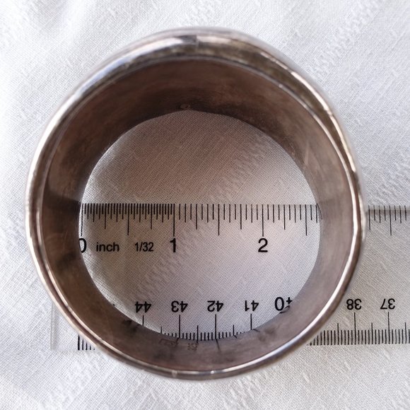 David Varsano 79g Chunky Sterling Electroform Bracelet 60s Mod - Picture 12 of 15